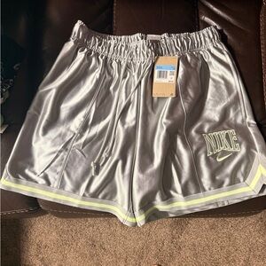 NWT Nike Women's Silver Athletic Shorts Size M